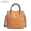 Capacious universal advanced bag, genuine leather, high-end