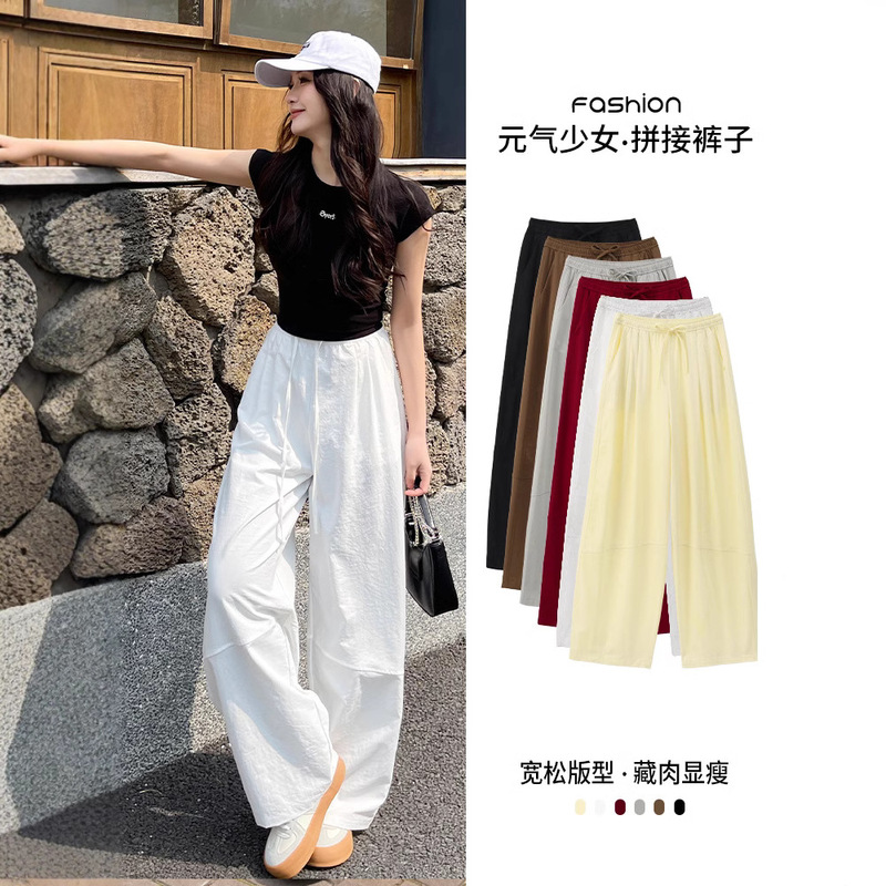American Quick-drying Wide-leg Pants Women's Spring and Summer New High Waist Loose Casual Pants White Workwear Straight-leg Sports Pants American Quick-drying Wide-leg Pants Women's Spring and Summer New High Waist Loose Casual Pants White Workwear Straight-leg Sports Pants
