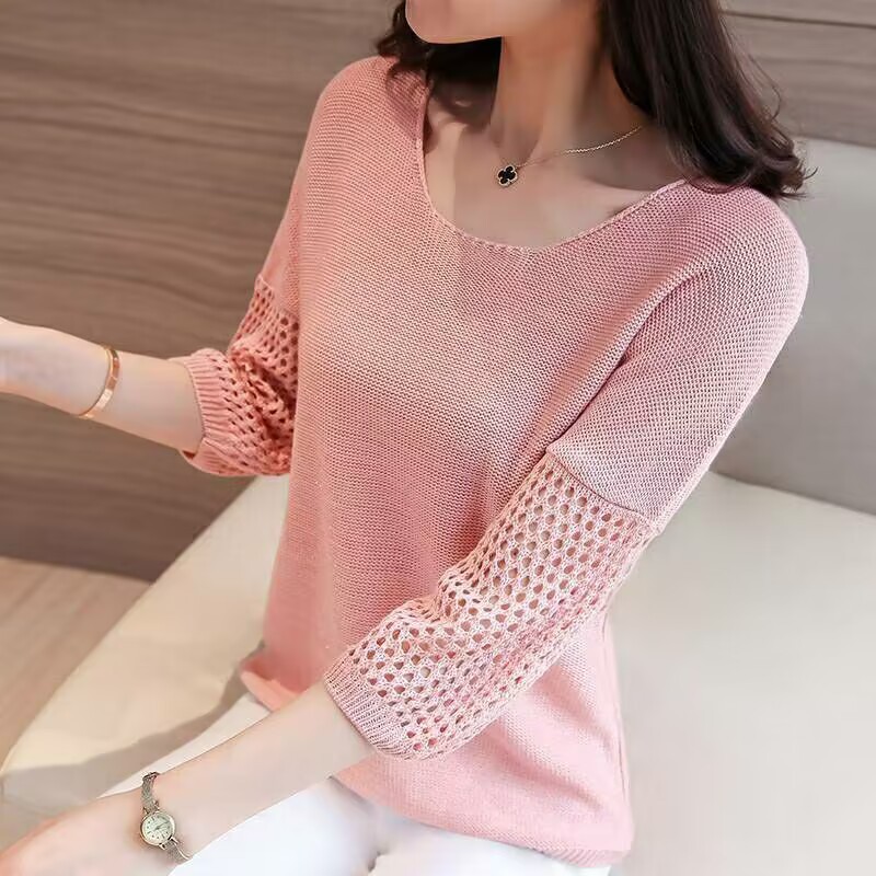 Elegant knitted summer breathable fashionable solid color short…
