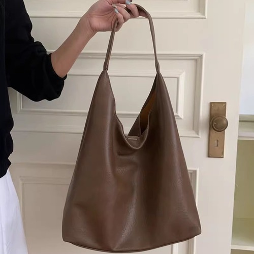 Retro Maillard style commuter bag large capacity bag for women 2024 new popular relaxed shoulder bag tote bag