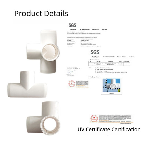 Cross-border best-selling US standard SCH40 PVC pipe fittings three-dimensional four-way accessories, furniture-grade PVC three-dimensional cross.