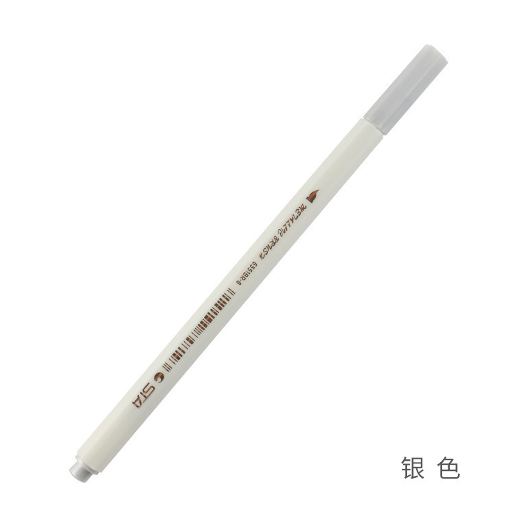 Sta 6551BR suave cabeza de metal pluma marcador álbum DIY pluma de escritura cepillo de la cabeza de color pintura cepillo