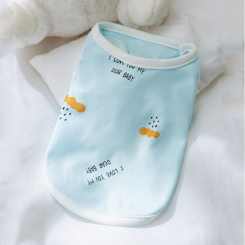 Gato primavera y verano viento casual fresco lindo chaleco impresa Teddy perros pequeños perros perros