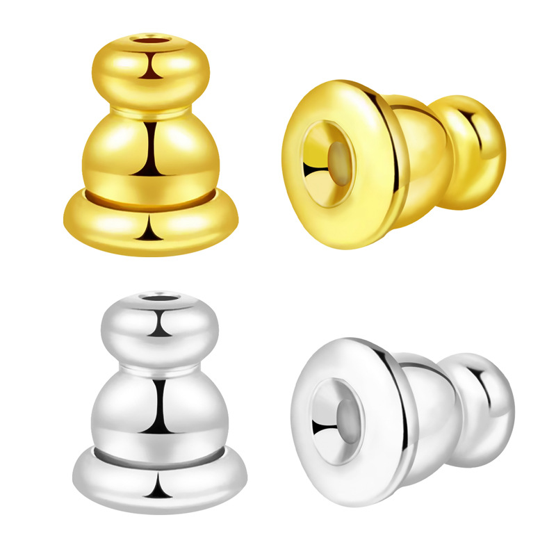 耳饰配件18K保色高端耳塞耳堵 跨境新品珍珠耳环耳钉塞宝塔耳帽