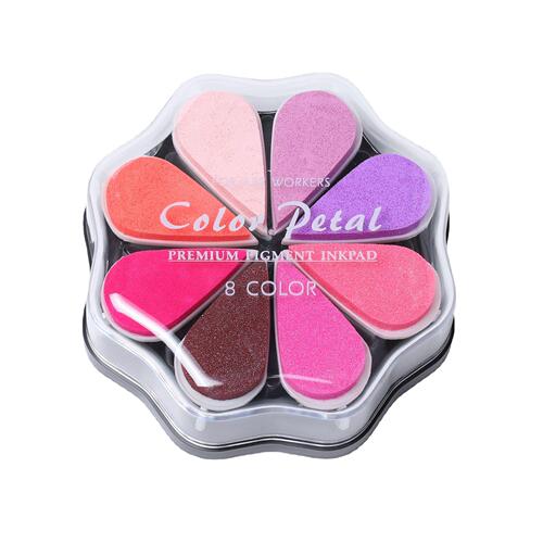 Metallic ink pad DIY handmade rubber stamp ink pad 8-color petal ink pad 36 combinations