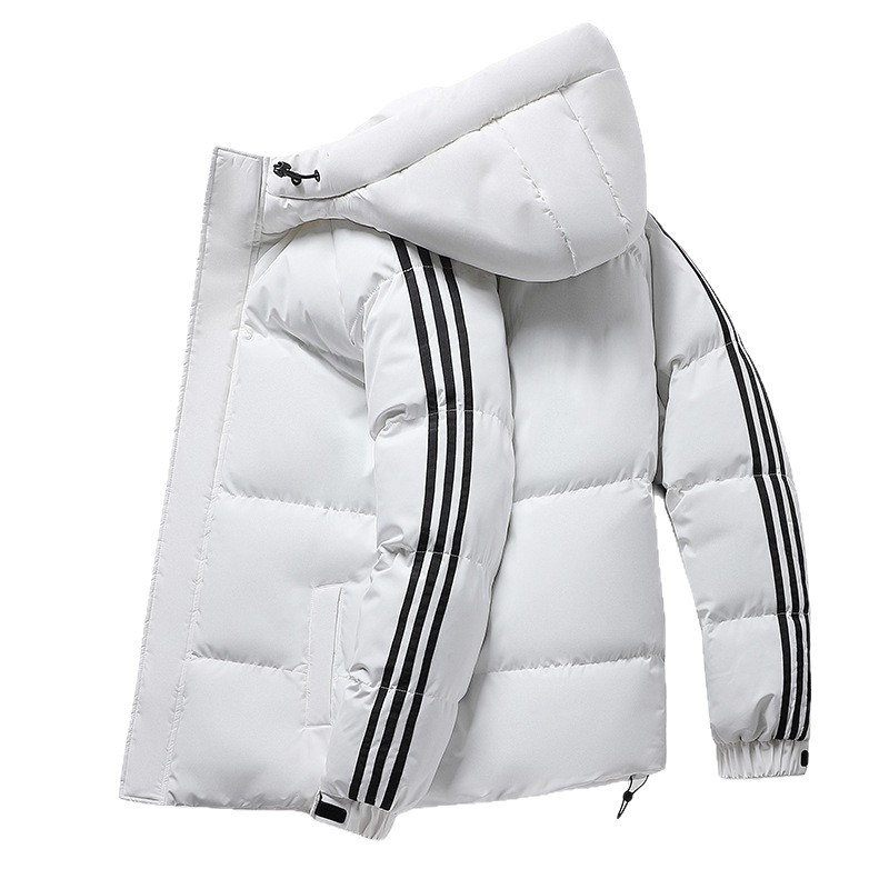 Tres barras transfronterizas chaqueta de algodón de plumón hombre chaqueta de invierno de moda pareja americana gruesa chaqueta de algodón con capuzas