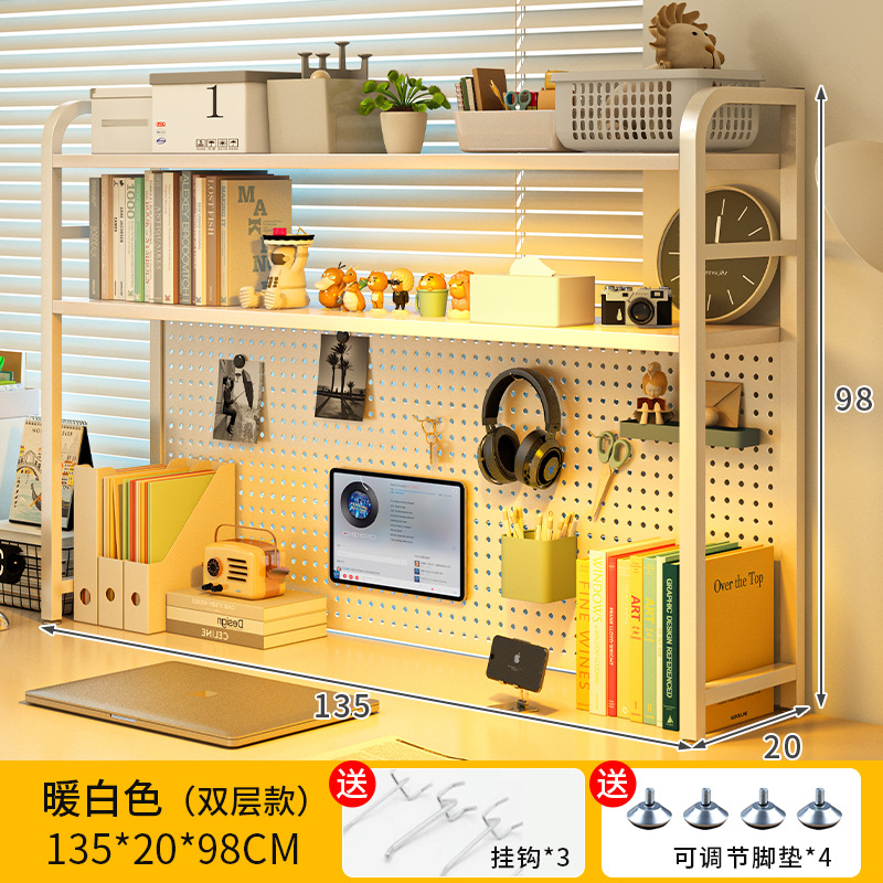 Estante de almacenamiento multicapa en el escritorio de computadora de estudiantes de hierro forjado estante de almacenamiento multicapa