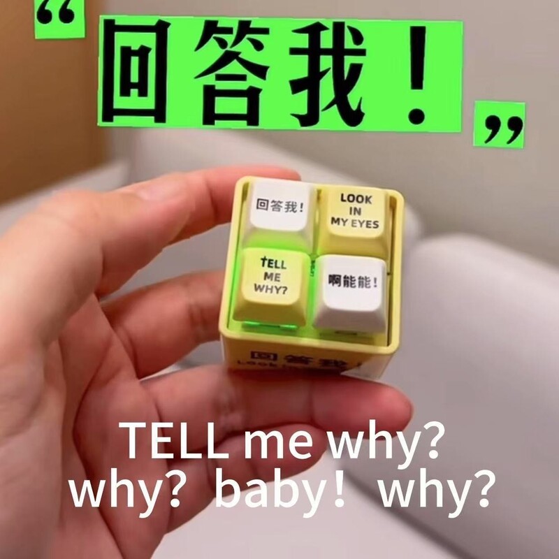 【新款】回答我玩具语录发音发光钥匙扣解压按键玩具送朋友趣味|undefined