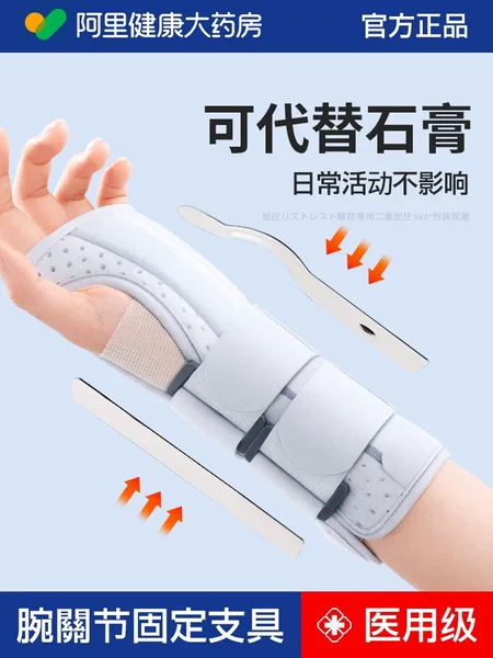 Sponge Protective Wrist Brace with Double Straps, Extended Support for Wrist Fracture, Compression Fixation, Tendon Sheath and Hand Joint Protector for Men and Women