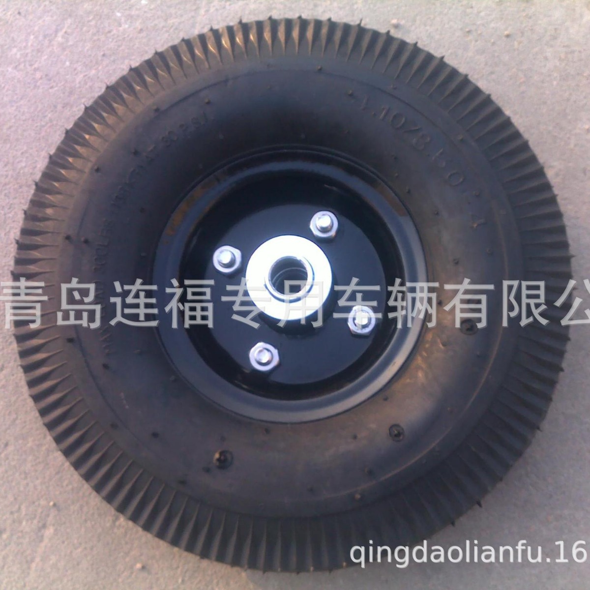 供应优质3.50-4橡胶充气轮 镀锌轮辐 天然胶轮胎 工具车轮胎