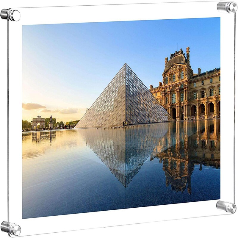 Acrylic Wall Mounted Floating Picture Frame Collage Photo Frame for Displaying Degrees Certificates Clear Hanging Photo Frame Acrylic Wall Mounted Floating Picture Frame Collage Photo Frame for Displaying Degrees Certificates Clear Hanging Photo Frame