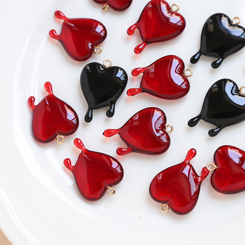 Valentine'S Day Festival 1 Piece Acrylic Heart Shape Pendant Charms Necklace Jewelry Accessories