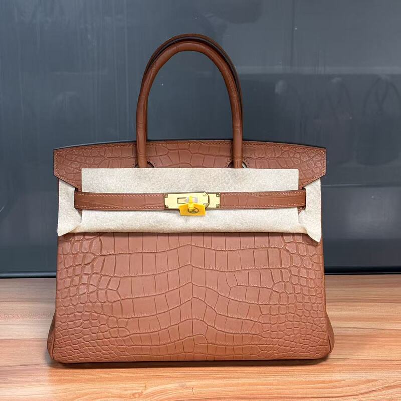 Matte crocodile belly women's bag leather bag fashion trend 30 platinum bag ladies handbag factory wholesale Matte crocodile belly women's bag leather bag fashion trend 30 platinum bag ladies handbag factory wholesale