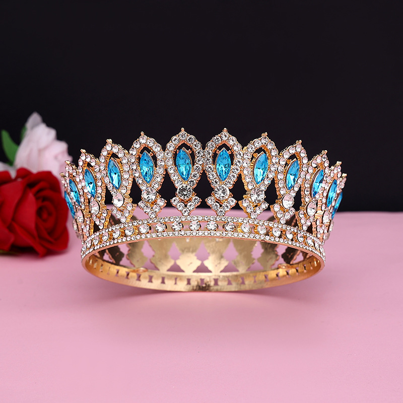 Los hombres de oro rey corona tocado adulto cumpleaños corona Halloween etapa ópera rendimiento unisex