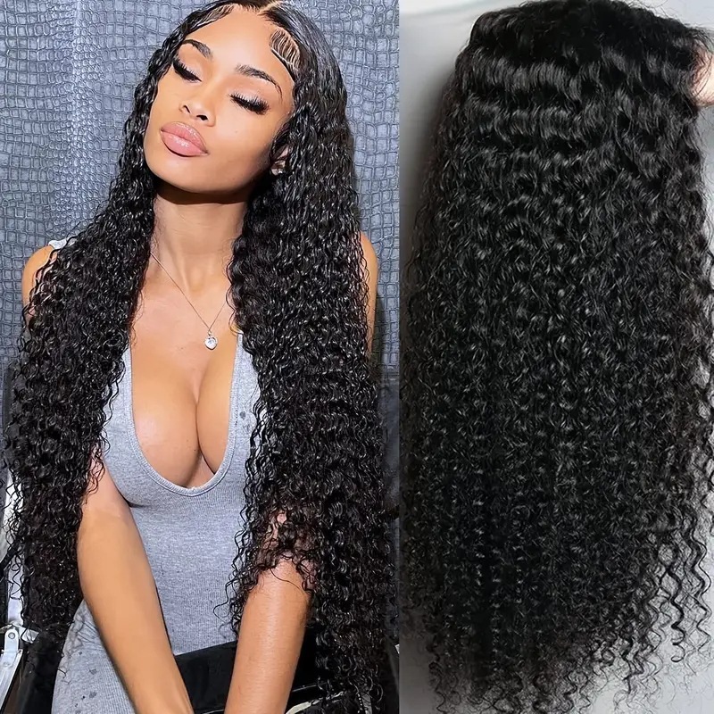 Parrucca sintetica lace front con extension capelli ricci afro_voghion.com