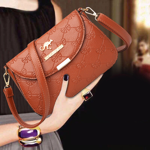 Wholesale soft leather bags for women  new style shoulder crossbody bag for women PU embossed fashion trend middle-aged mother bag