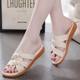[Beef Tendon Bottom] New Summer Outing Ladies Slippers, Casual Mom Shoes, Lightweight Non-Slip Wear-Resistant Soft-Soled Sandals