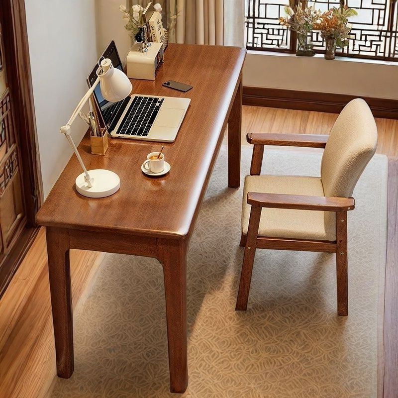 All Solid Wood Narrow Desk 40/45cm Wide Office Desk Home Computer Desk Bedroom Small Apartment Study Writing Desk