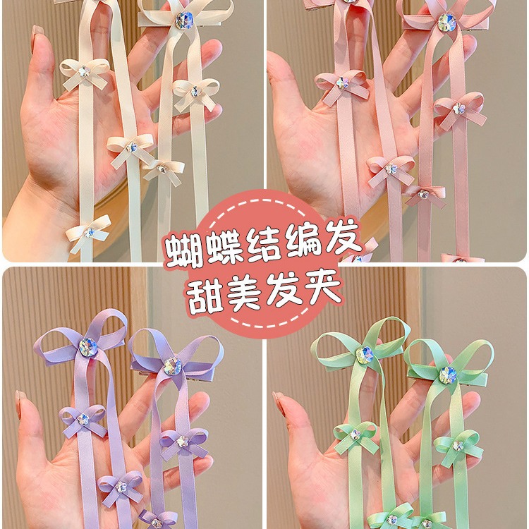 Niños de color arco trenzado correa de cabello niñas extranjero joyas de cabello niñas correa de cabello púrpura diamante flotante tocado