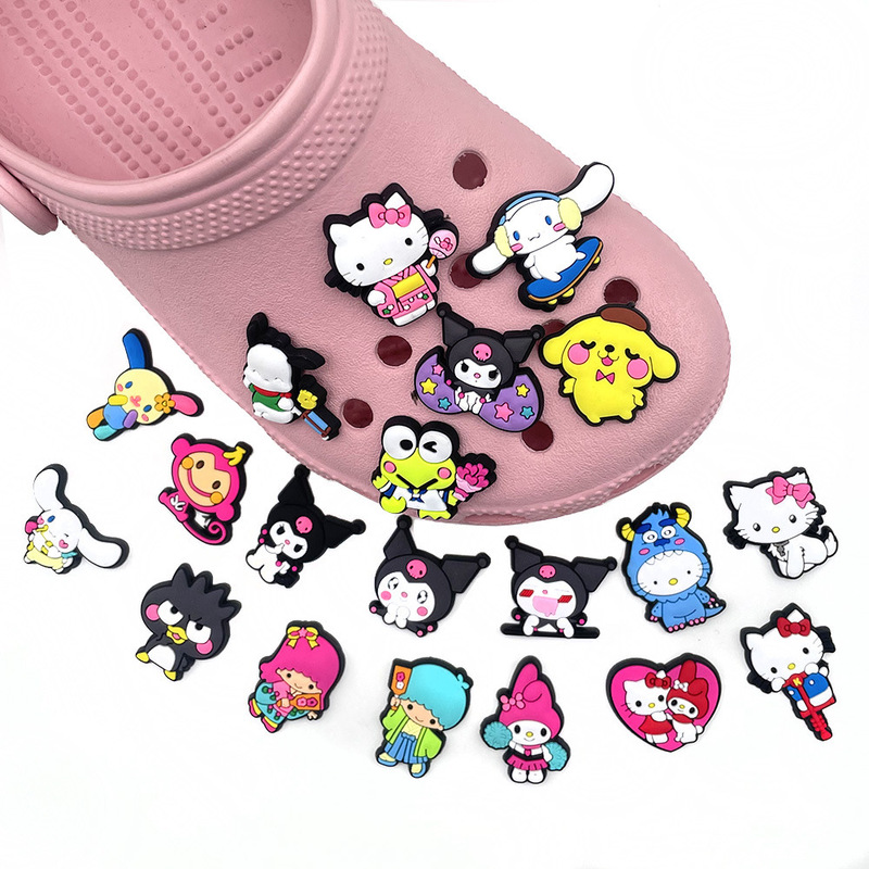 Pudding Dog Hole Shoe Accessories Pvc Soft Rubber Shoe Buckle DIY Shoe Flower Shoe Decoration Garden Shoe Accessories Creative