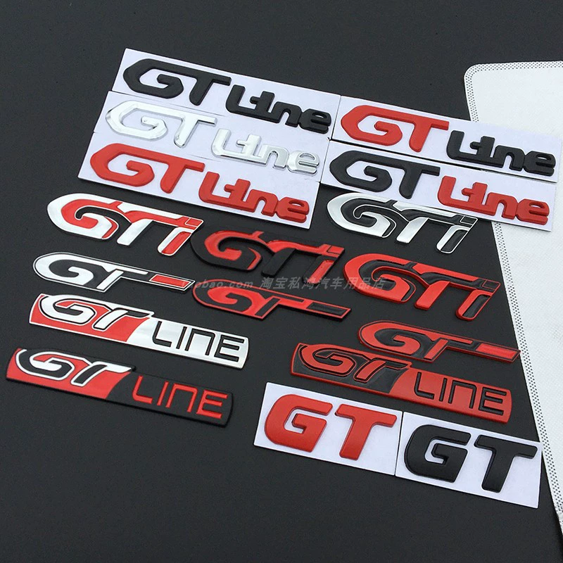 Персонализированная стерео-наклейка GTI для английской машины GT LINE металлическая наклейкаDecorative наклейка Leaf Plate Label