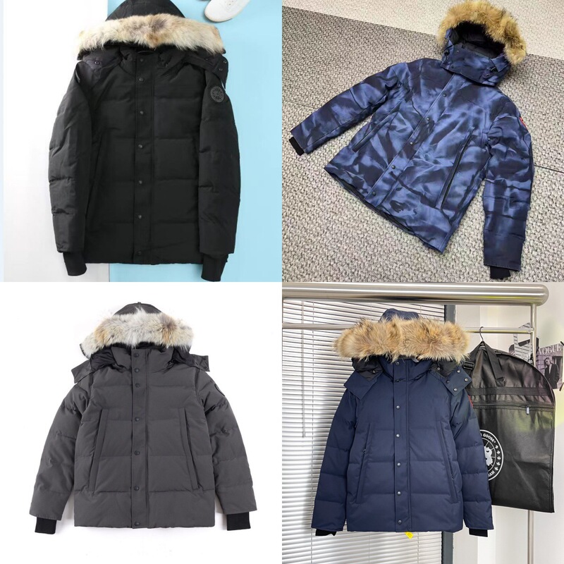 Cross-border Canada Goose 3808M29 model fur collar down jacket for men and women, winter parka coat, thickened and warm with hood