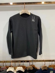 New Men's Fleece Autumn Top Heating Sweater Dual-Side Frayed Loose Comfortable Large Quantity Base Layer T-shirt Wholesale