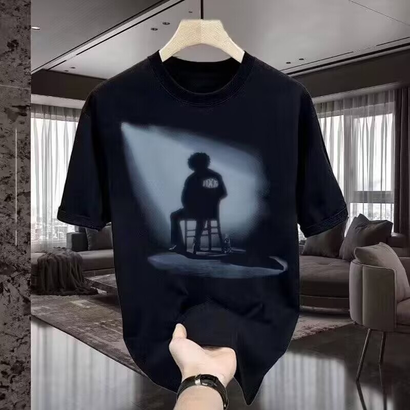 Pure Cotton Men's Short-Sleeved T-Shirt 2026 New Summer Trendy Korean Style Slim Fit Base Shirt Clothing Large Size Youth Pure Cotton Men's Short-Sleeved T-Shirt 2026 New Summer Trendy Korean Style Slim Fit Base Shirt Clothing Large Size Youth