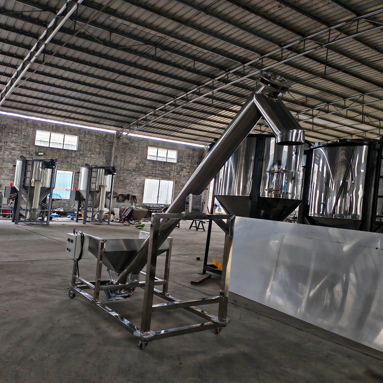 U型螺旋上料机 厂家直销 不锈钢制做 入料斗连板门 快夹开盖