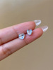 Advanced zirconium, cute small earrings, high-quality style, micro incrustation, light luxury style, french style