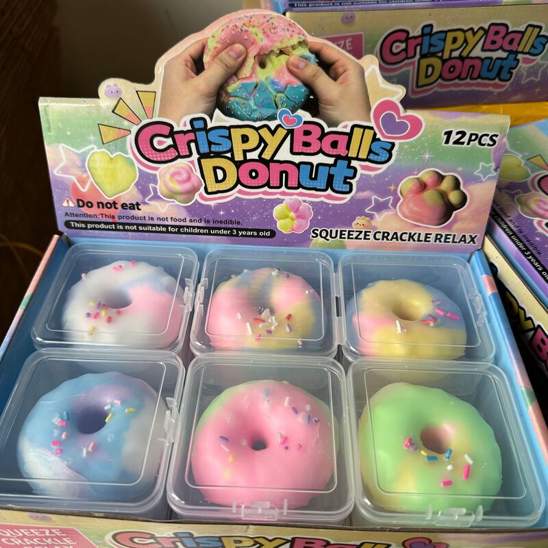 Cross-border bestseller: Crispy donut stress-relief toy, macaron, cat paw chocolate, crunchy stress-relief gadget
