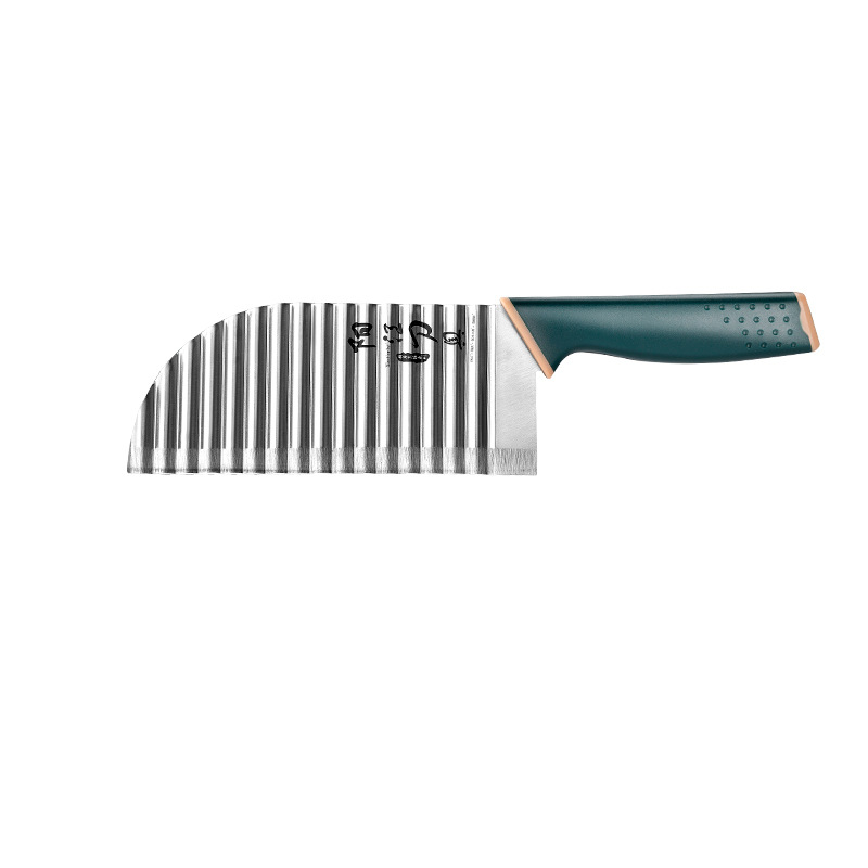 Cuchillo de dientes de lobo espeso cuchillo profundo cuchillo de regalo ondulado multifuncional patata comercial cortar verduras kettle jun
