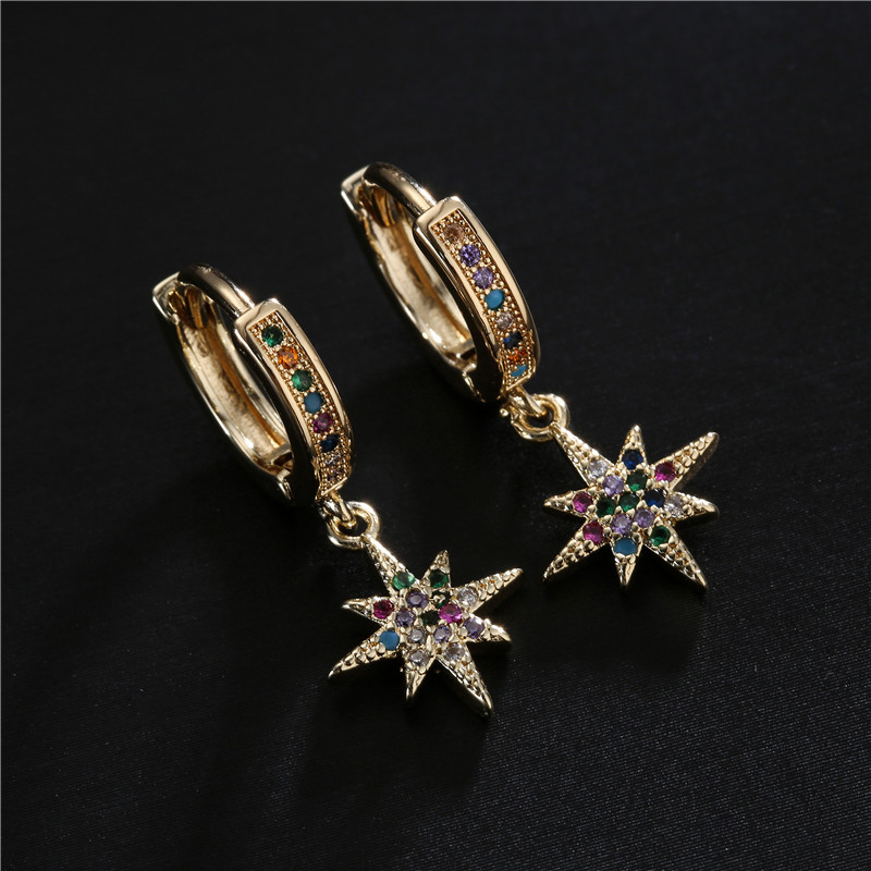 Fashion Simple Style Copper Micro-inlaid Earrings display picture 5