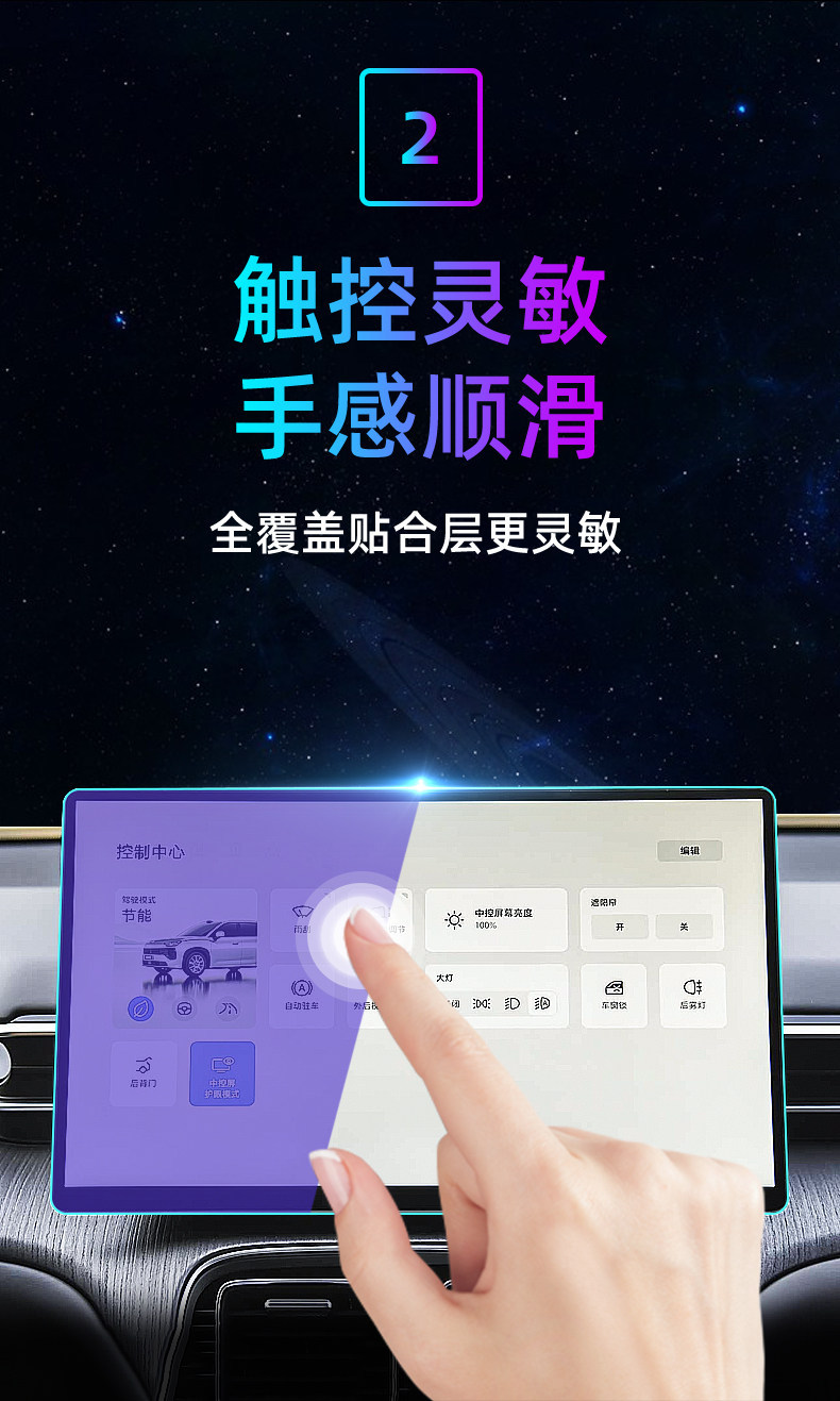Suitable for 26 models of the fifth-generation Trumpchi GS4, central control tempered film, car navigation screen protector, display screen protective film