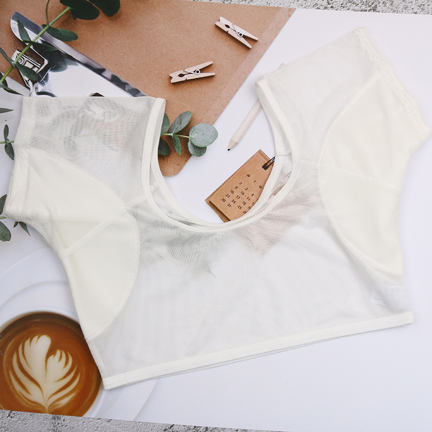 Sweat-shirt en maille transparente pour femme : fin et anti-fuite, poitrine enveloppée de coussinets en coton sous les aisselles, séchage rapide et respirant_voghion.com