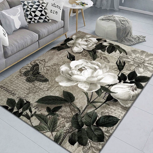 Crystal velvet printing living room floor pad-12