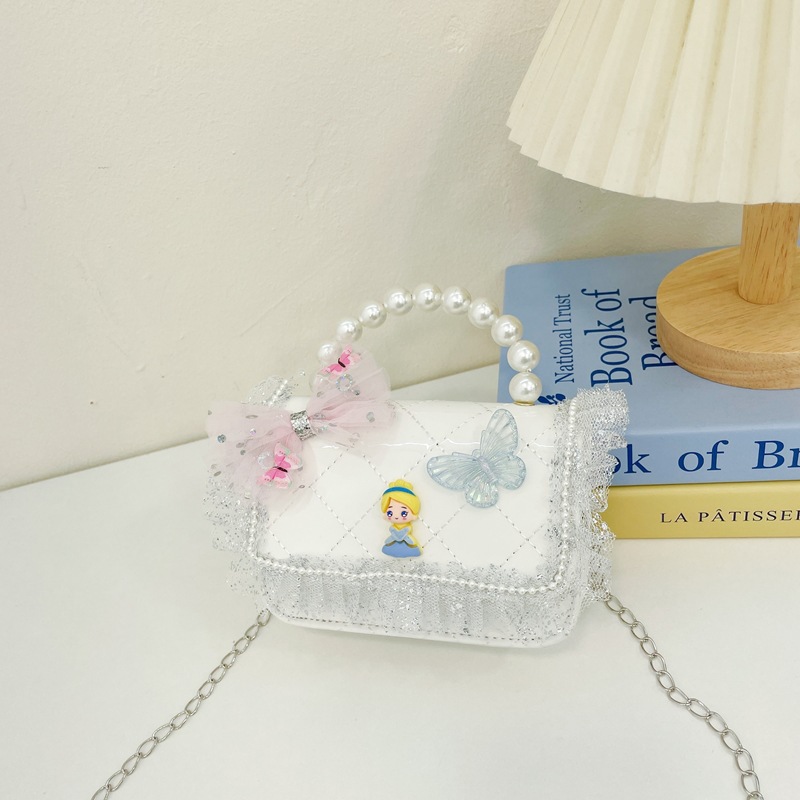 Longo Grace arco bolso de hombro de niñas cambio bolso de mochila de moda bolso infantil nuevo bolso de perlas de niñas