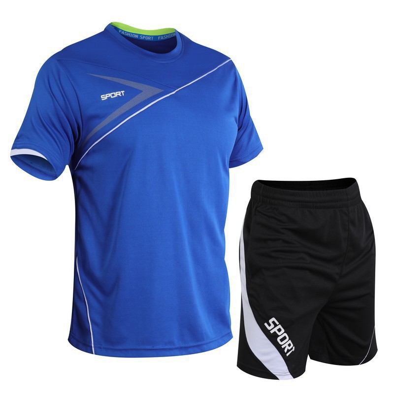Running sports suit para hombres de verano delgado transpirable mangas cortas pantalones cortos secos rápidos ropa deportiva de baloncesto dos piezas