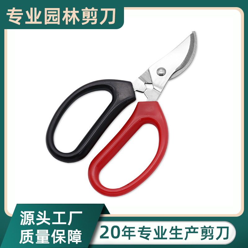 厂家批发园艺鸟嘴剪刀不锈钢剪果树花木剪花枝剪园林修剪工具