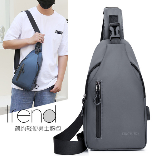 Korean style men's chest bag spring and summer casual men's backpack sports women's crossbody bag fashion shoulder crossbody bag wholesale