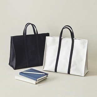 Simple Solid Color Portable Canvas Bag Large Capacity