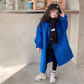 儿童春秋大衣2025新款秋冬套装男女童宝宝中大童加厚呢子外套现货