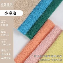 小泰迪绒面料 秋冬服装毛绒玩具沙发鞋帽抱枕布料厂家现货