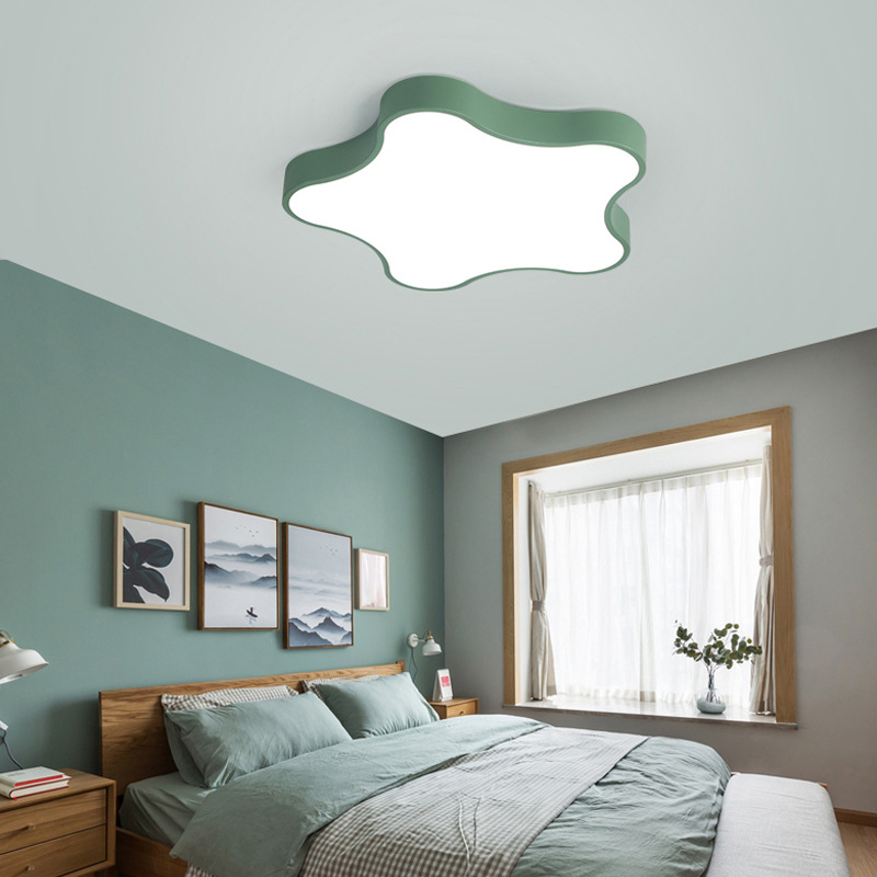 馬卡龍五角星led吸頂燈北歐男孩女孩兒童燈現代簡約房間臥室燈