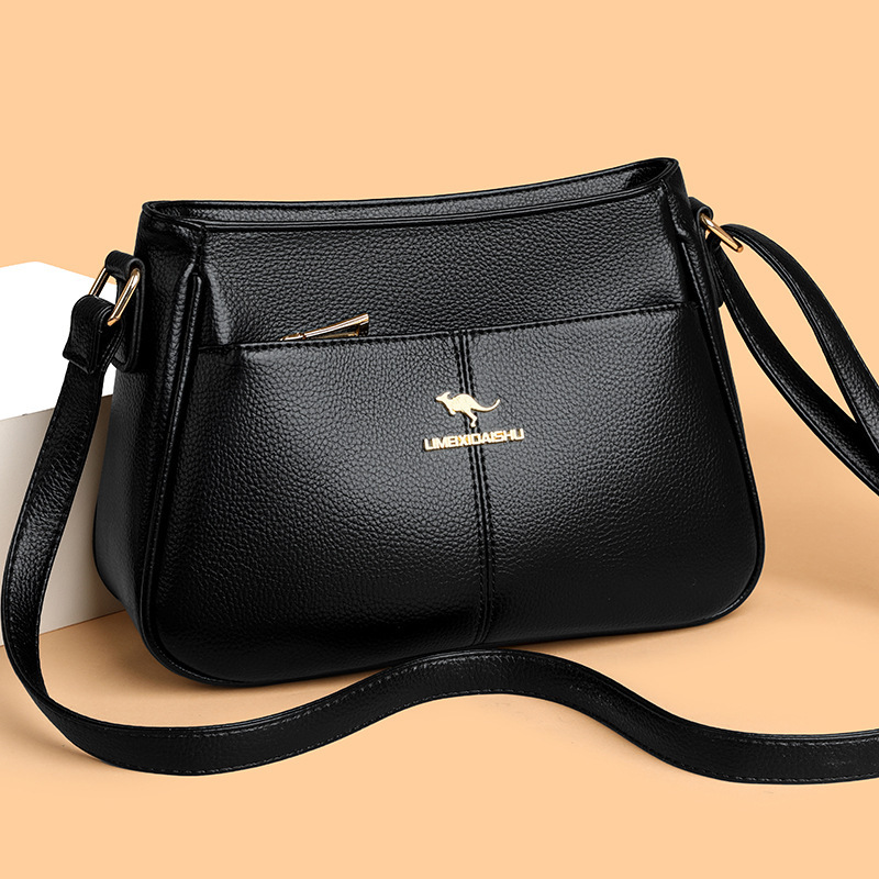 Foreign Trade Large-Capacity Shoulder Bag 2025 Autumn and Winter New Women's Bag Versatile Soft Leather Middle-Aged Mother Crossbody Bag for Women Foreign Trade Large-Capacity Shoulder Bag 2025 Autumn and Winter New Women's Bag Versatile Soft Leather Middle-Aged Mother Crossbody Bag for Women