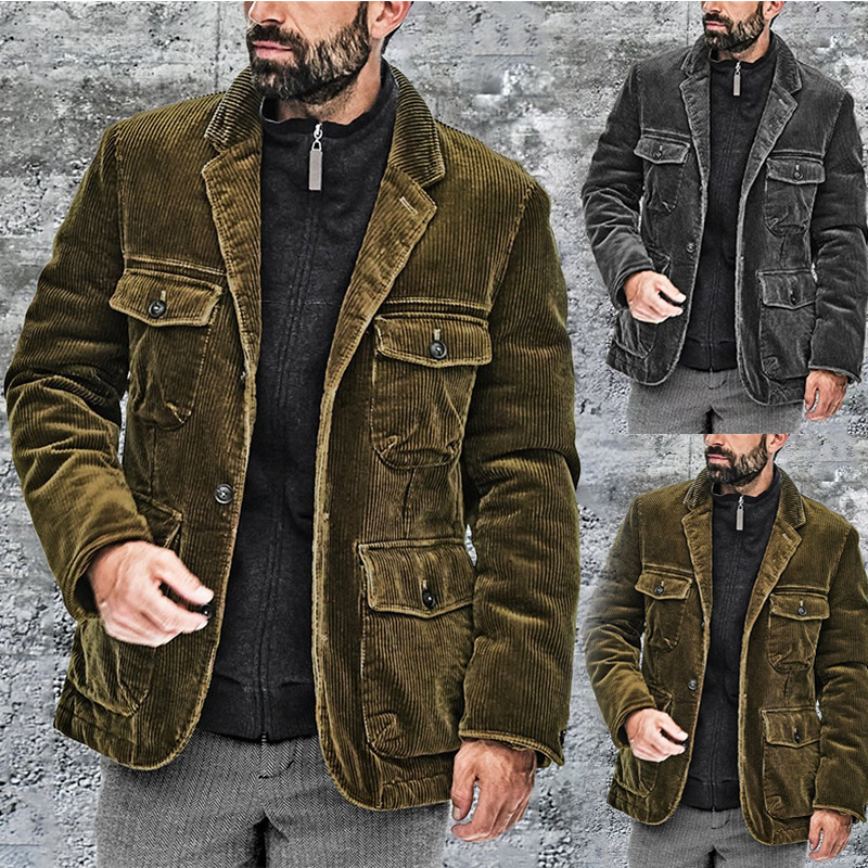 2024 Winter Neue Mantel Lässige Mode Einfarbig Jacke männer Top_voghion.com