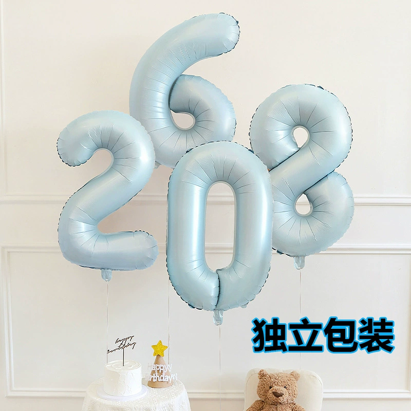 Независимая упаковка 32-дюймовые пакеты Little Red Book детский синий воздушный шар на день рождения ретро синий цифровой воздушный шар украшение для вечеринки шар