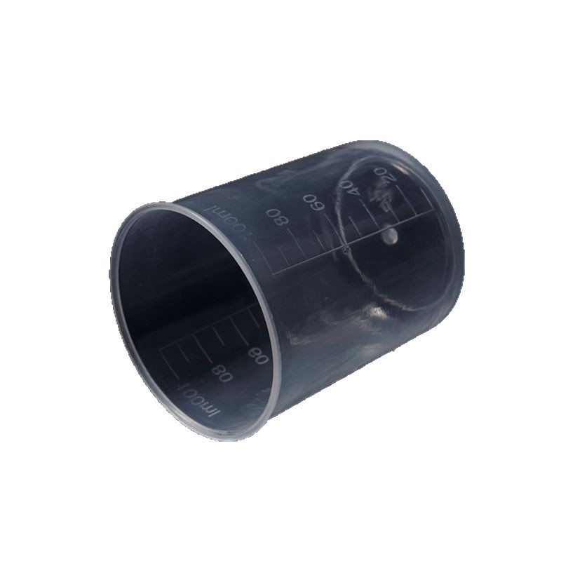 Taza de medición de plástico engrosada de 100ml Taza de medición de 100ml Taza de medición de escala PP Cilindro de medición de laboratorio Taza de medición PP