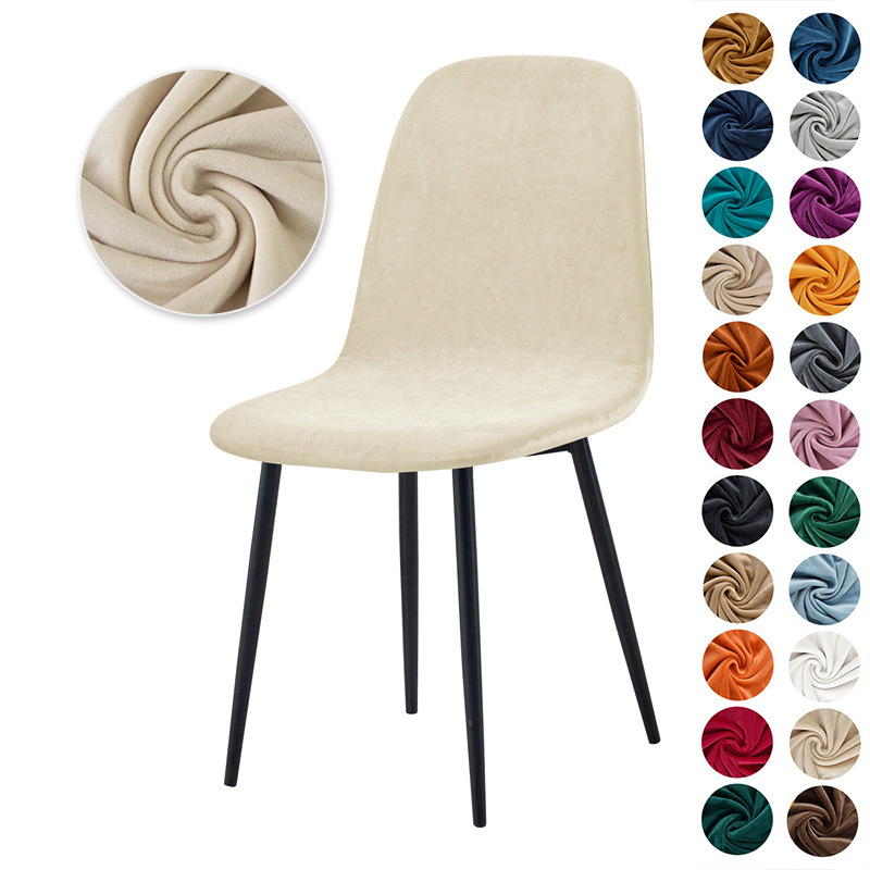 Funda para Silla de Comedor Semicircular de Terciopelo de Zorro Plateado, Transpirable, Antipolvo, para Hogar y Hotel image 12