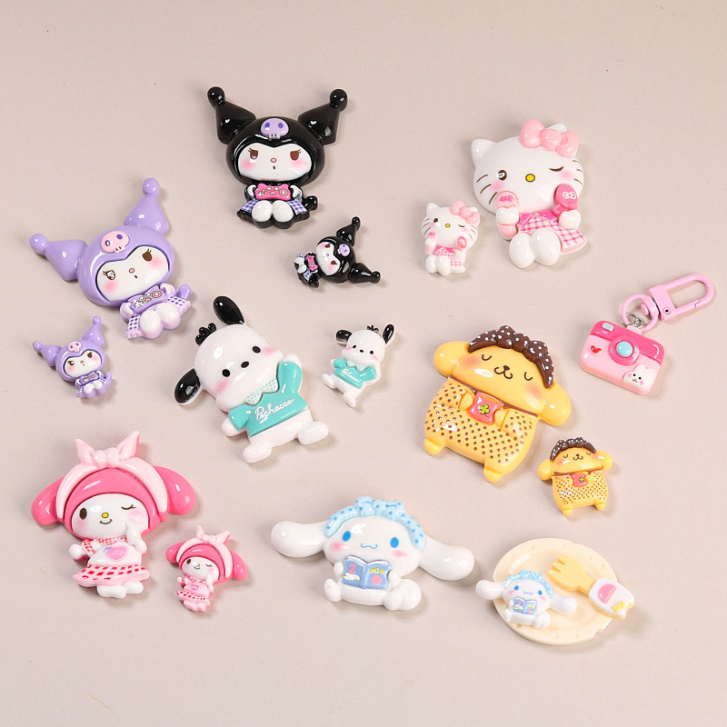 resin accessories cream glue diy handmade hairpin hole shoes buckle jewelry decoration cartoon size card pastel animal